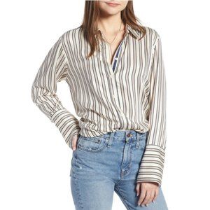 Something Navy Stripe Blouse - FITS LIKE A SMALL